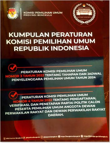 KUMPULAN PERATURAN KOMISI PEMILIHAN UMUM REPUBLIK INDONESIA NOMOR 3 DAN 4 TAHUN 2022